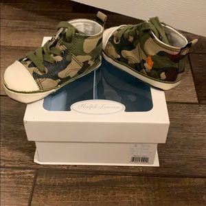 Size 4 camo polo baby shoes